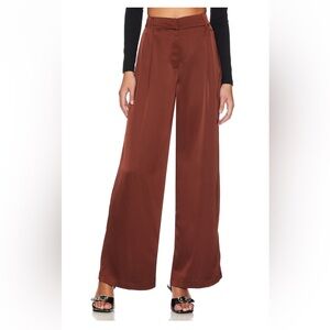 Beautiful cinnamon colored pants. Silky and comfy! Wide relaxed leg & high-waist